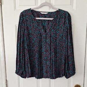 Nine West Teal and Purple Blouse